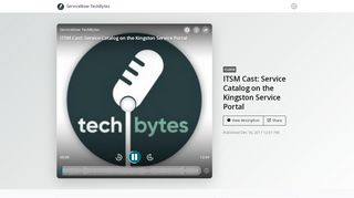 
                            8. ITSM Cast: Service Catalog on the Kingston Service Portal ... - Omny.fm