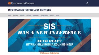 
                            4. ITSWeb Homepage - UVA Information Technology Services
