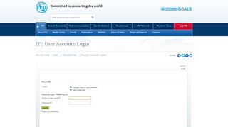 
                            1. ITU User Account: Login