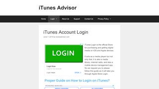 
                            7. iTunes Account Login - iTunes Advisor