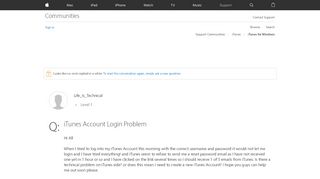 
                            3. iTunes Account Login Problem - Apple Community