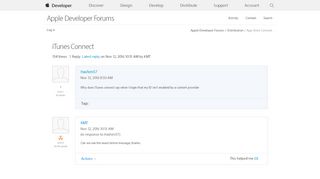 
                            9. iTunes Connect |Apple Developer Forums