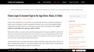 
                            9. iTunes Login & Account Sign in for App Store, Music, & Video - iTunes ...