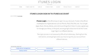 
                            6. iTunes Login Sign In to【iTunes Account】