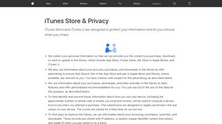 
                            8. iTunes Store & Privacy - Apple Support