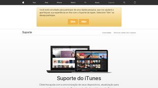 
                            6. iTunes – Suporte Oficial da Apple
