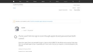 
                            8. iTunes won't let me sign in even thou… - Apple Community