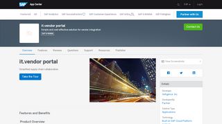 
                            3. it.vendor portal by itelligence, Inc. | SAP App Center