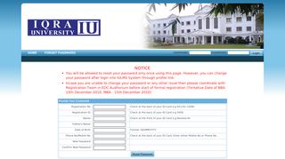 
                            9. IU Learning Management System - iulms.edu.pk