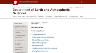 
                            3. IU Resources: Undergraduate: Student Portal: Department of Earth ...