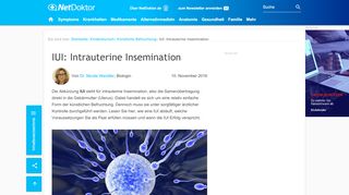 
                            3. IUI: Intrauterine Insemination - Ablauf, Chancen, Risiken ...