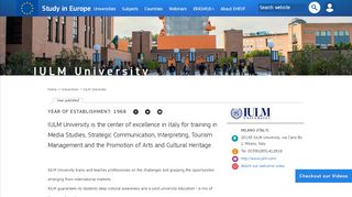 
                            6. IULM University | Study in Europe