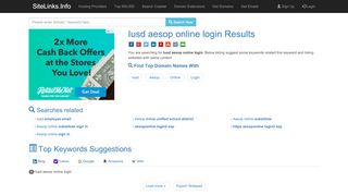 
                            7. Iusd aesop online login Results For Websites Listing - SiteLinks.Info