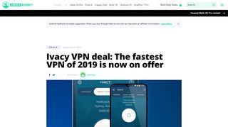
                            6. Ivacy VPN deal: The fastest VPN of 2019 is now one of the ...