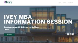 
                            8. Ivey MBA Information Session