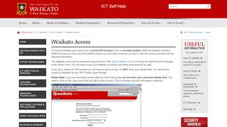 
                            6. iWaikato Access - ICT Self Help : University of Waikato