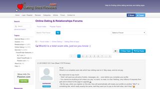 
                            2. IWantU is a total scam site, just so you know :) - Dating Sites ...