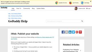 
                            4. iWeb: Publish your website | GoDaddy Help US