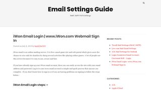 
                            1. iWon Email Login | www.iWon.com Webmail Sign In - Email ...