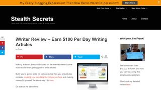 
                            6. iWriter Review - Earn $100 Per Day Writing Articles ...