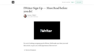 
                            6. IWriter Sign Up — Must Read before you do! - Mai …