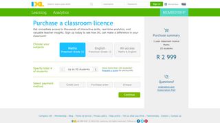 
                            9. IXL - Classroom licence - Purchase a classroom licence
