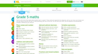 
                            6. IXL - Grade 5 maths practice