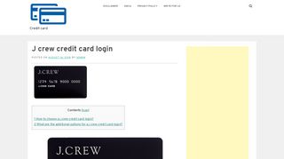 
                            6. J crew credit card login - Credit card - …