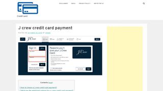 
                            9. J crew credit card payment - Credit card