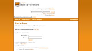 
                            10. J. J. Keller® Training on Demand: Sign in Error