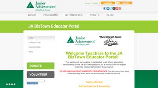 
                            3. JA BizTown Educator Portal - Junior Achievement San Diego