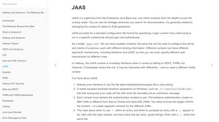 
                            6. JAAS · Hadoop and Kerberos: The Madness Beyond the Gate