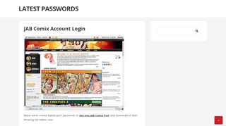 
                            4. JAB Comix Account Login – Latest Passwords