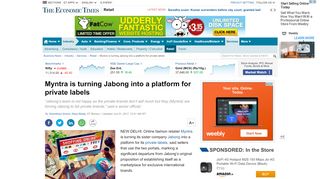 
                            7. Jabong: Myntra is turning Jabong into a platform for private labels ...