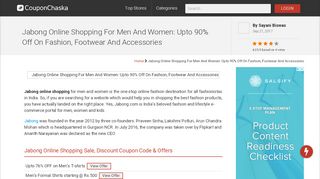 
                            10. Jabong.com Online Shopping Offers, Sale in India: Get Upto ...