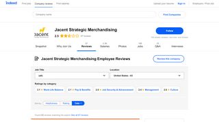 
                            2. Jacent Strategic Merchandising Employee Reviews - Indeed