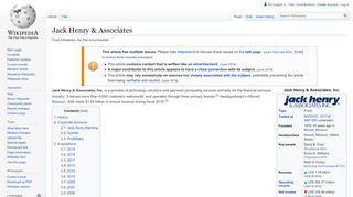 
                            9. Jack Henry & Associates - Wikipedia