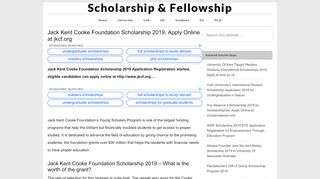 
                            6. Jack Kent Cooke Foundation Scholarship 2019, Apply Online ...
