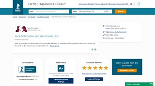 
                            5. Jack Schroeder and Associates, Inc. | Better Business Bureau® Profile