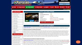 
                            8. Jackpot Cash Online Casino South Africa | R200 …
