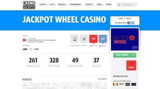 
                            3. Jackpot Wheel Casino ⪘ EXCLUSIVE Bonus Here