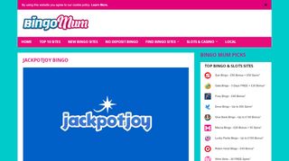 
                            9. Jackpotjoy Bingo | Get £50 Bonus Tickets or 30 Free Spins ...