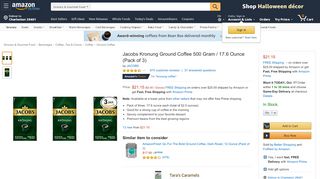 
                            4. Jacobs Kronung Coffee, 17.6-Ounce Vacuum ... - Amazon.com