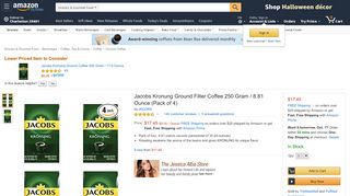 
                            2. Jacobs Kronung Coffee, 8.81-Ounce Vacuum ... - Amazon.com