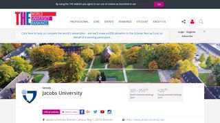 
                            8. Jacobs University World University Rankings | THE