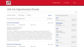 
                            2. JAE Job Opportunities Florida - …