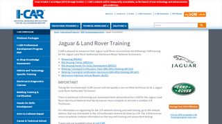 
                            4. Jaguar & Land Rover Training Requirements - I-CAR