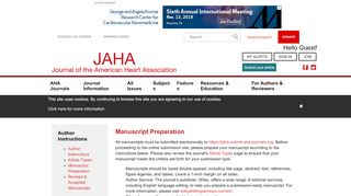 
                            4. JAHA | Instructions for Authors | AHA/ASA Journals