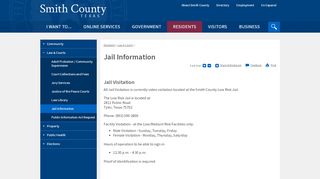 
                            4. Jail Information | Smith County, TX