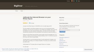 
                            8. Jailbreak the Internet Browser on your Sharp Aquos | BigDiver